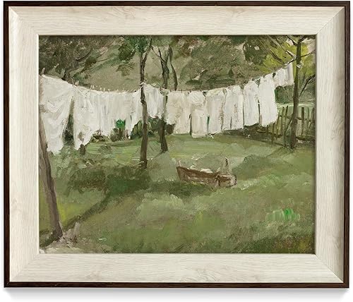 razliubit Impresiones artísticas enmarcadas en verde vintage, decoraciones de pared reemplazables para estética de habitación, pintura al óleo