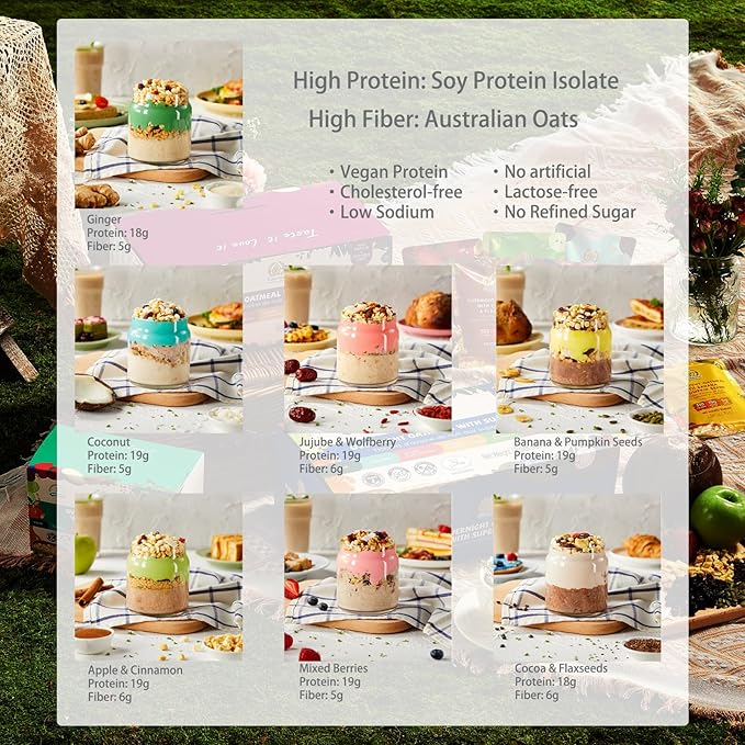 SUNGIVEN Avena High Protein Overnight Oats Pack de 28 unidades 74.1 oz miniatura 4