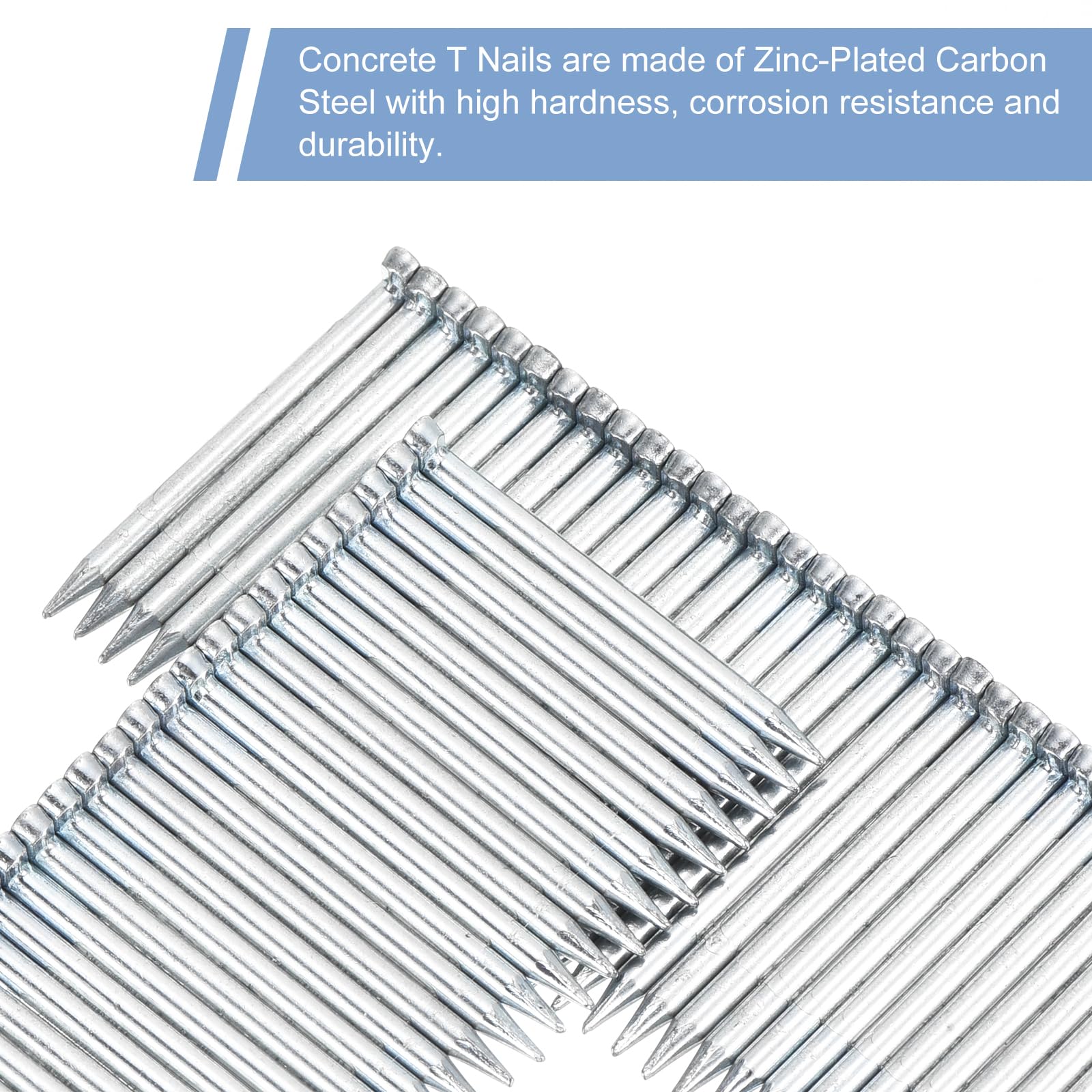 uxcell 800Pcs/Box 14 Gauge Concrete T Nails - Image 4