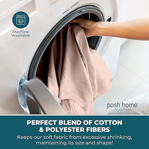 Miniatura 5 de Posh Home Juego de sábanas de punto de jersey  4 piezas Jersey Bal CNnisse  Sábanas de algodón suave transpirable  Incluye sábana encimera, sábana