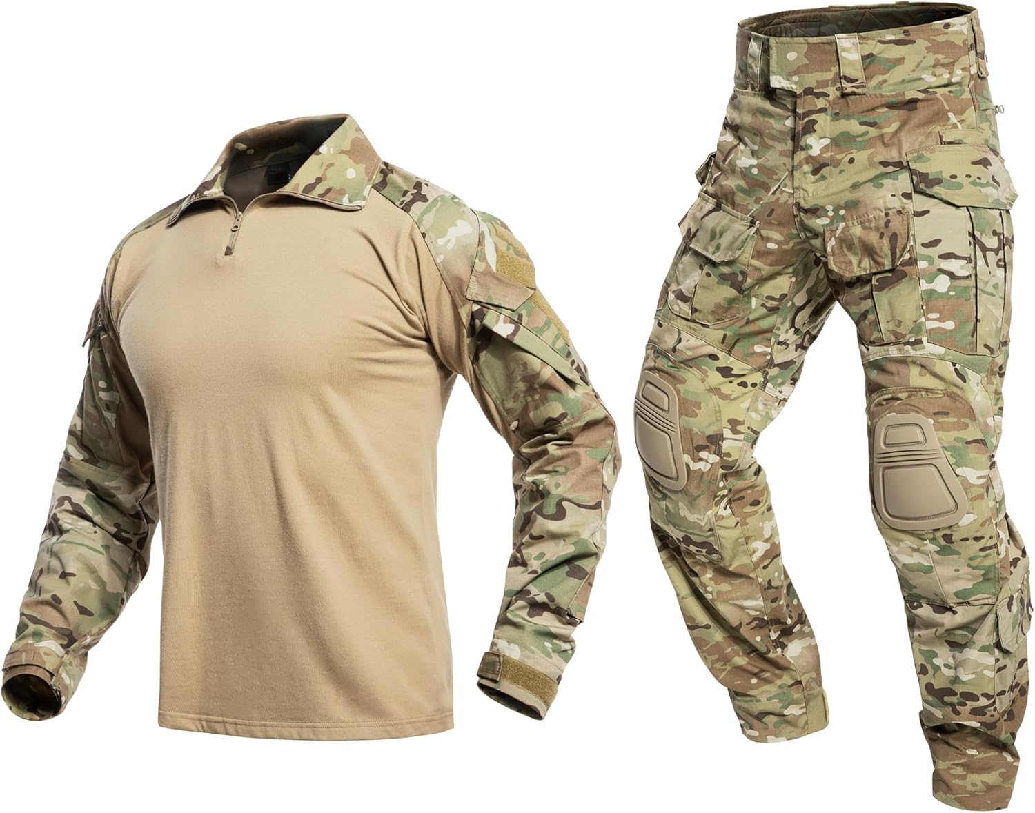 YEVHEV G3 Combat Suit Military Apparel Set Tactical Camouflage Clothing Hunting Uniform Paintball Gear with Knee Pads for Men