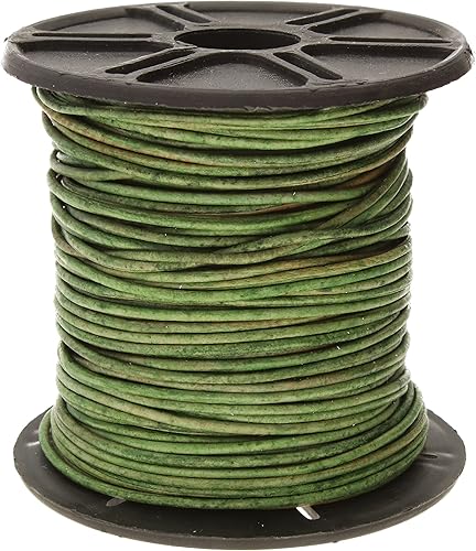 Miniatura 9 de The Beadsmith Cordón de cuero  Marrón  Bobina de 0.039 in  5 yardas5.0 ft  Tanga de cuero indio ideal para trenzar, cuentas, collares, cordones