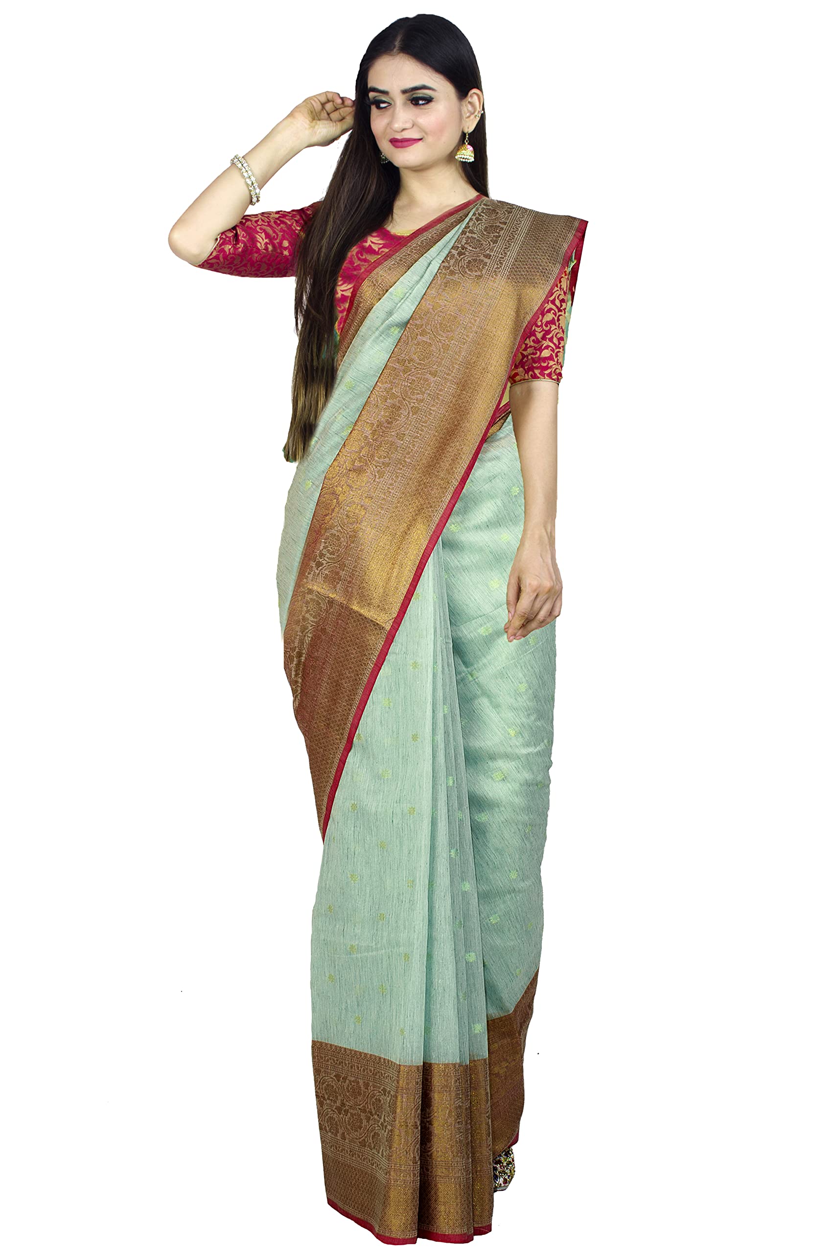 ChandrakalaBanarasi Saree for Women with Unstitched Blouse Piece Indian Wear (1426-P)
