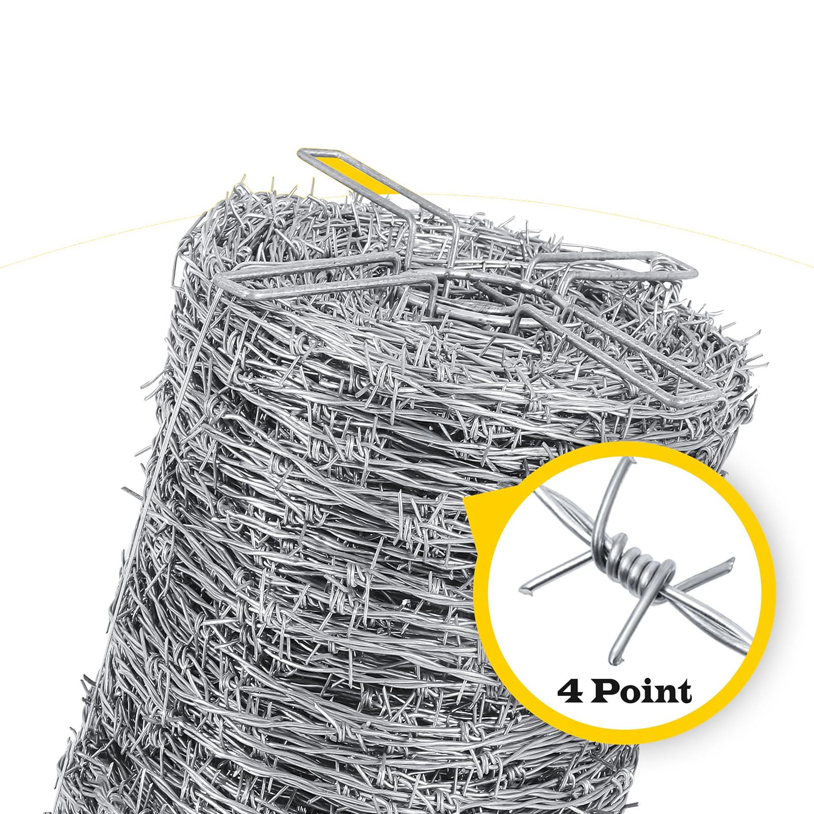 Alambre de Espino Anti-Escalada - Rollo Galvanizado para Vallas de Seguridad - Resistente a la Intemperie - Uso en Jardines/Campos,2mm,100m(328ft)
