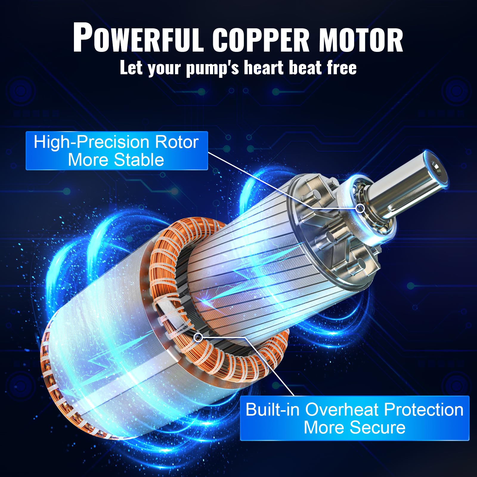VEVOR Pompa głębinowa, 750 W, 230 V, 60 Hz, maks. przepływ 7,1 m³/h, maks. wysokość tłoczenia 75 m, z kablem zasilającym 9,1 m, pompa wodna ze stali nierdzewnej do przemysłu, nawadniania i użytku
