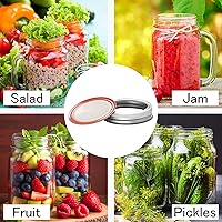 Vista 7 de SLifeJars Tapas y anillos para conservas de boca regular, 240 tapas y anillos para tarros Mason de 2.756 in y anillos para enlatado de boca regular
