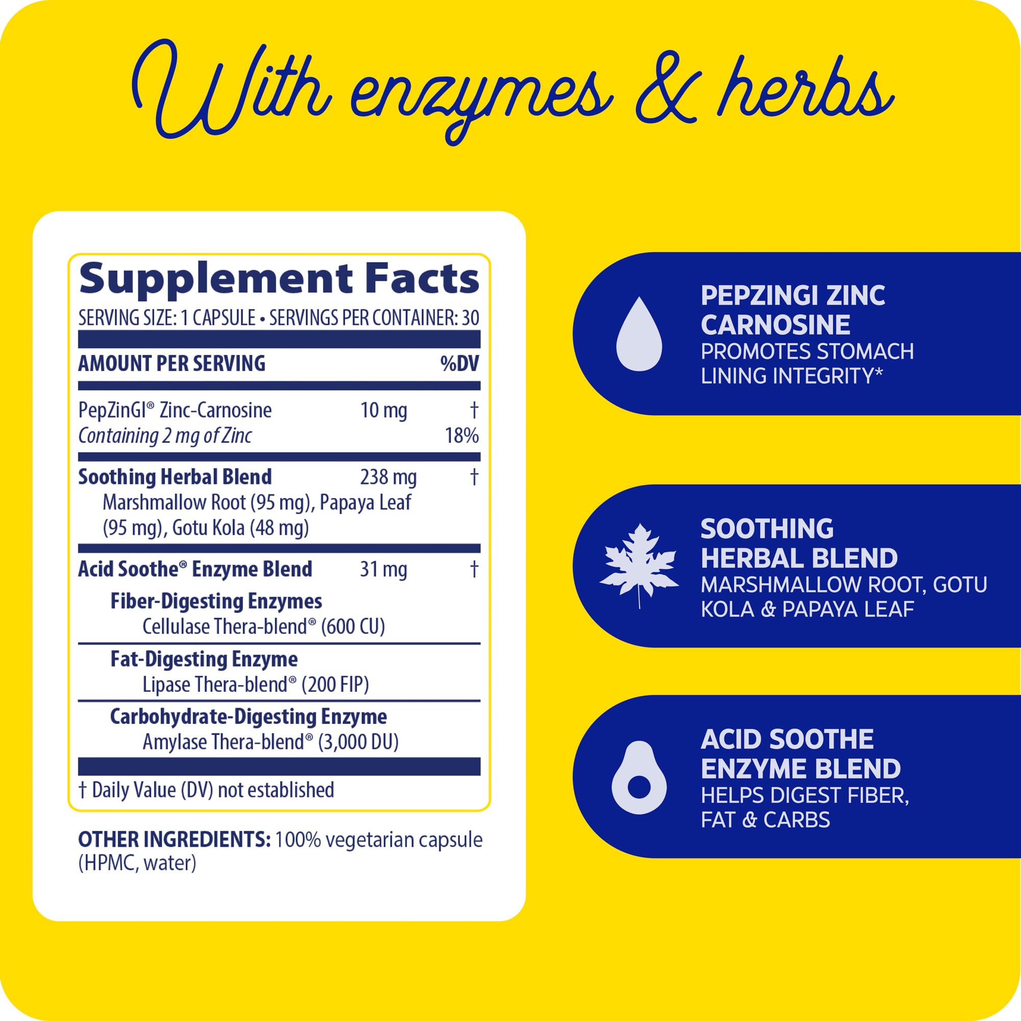 Enzymedica Acid Soothe Supplement for Women & Men - 30 Capsules — Amazon image 2