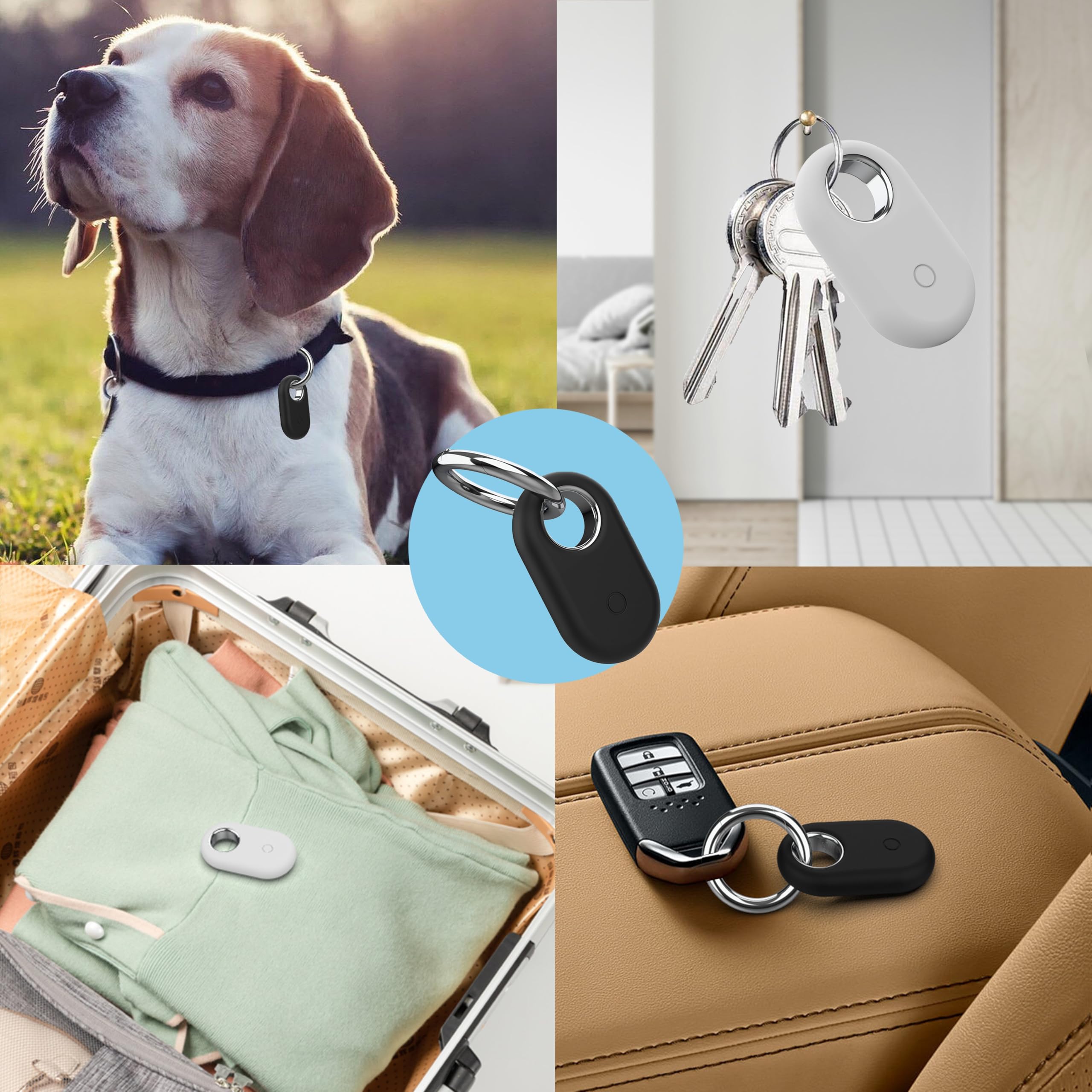 YOTTOMI 2 Custodie A Portafoglio Per Samsung SmartTag2, Sottili In Silicone, Porta Carte Per Tracker, Perfette Per Portafogli E Borse - Nero