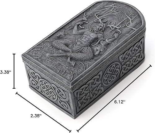 Miniatura 6 de Veronese Design Cernunnos - Caja de baratijas pintada a mano con dios de los animales y el inframundo