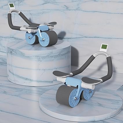 Lifelong Ab Roller with Timer, Mobile Holder & Knee Pad|Core Trainer Plank Exercise Wheels for Home Gym Fitness|Abdominal Exercise Fitness For Men & Women|Fitness Equipment for Workout (LLAR02, Blue)