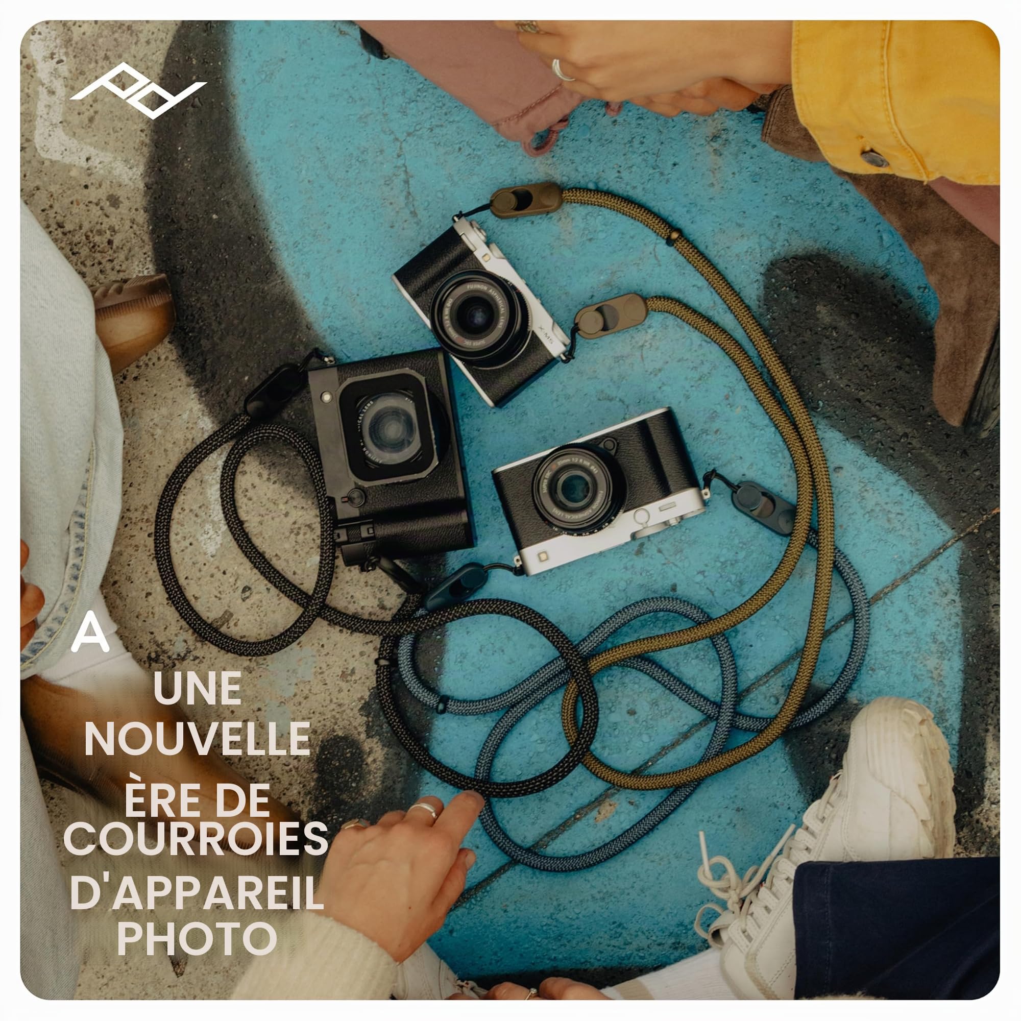 Peak Design Form Cuff Rope Sangle de poignet pour appareil photo numérique Compatible avec appareil photo reflex numérique Capacité 90,7 kg
