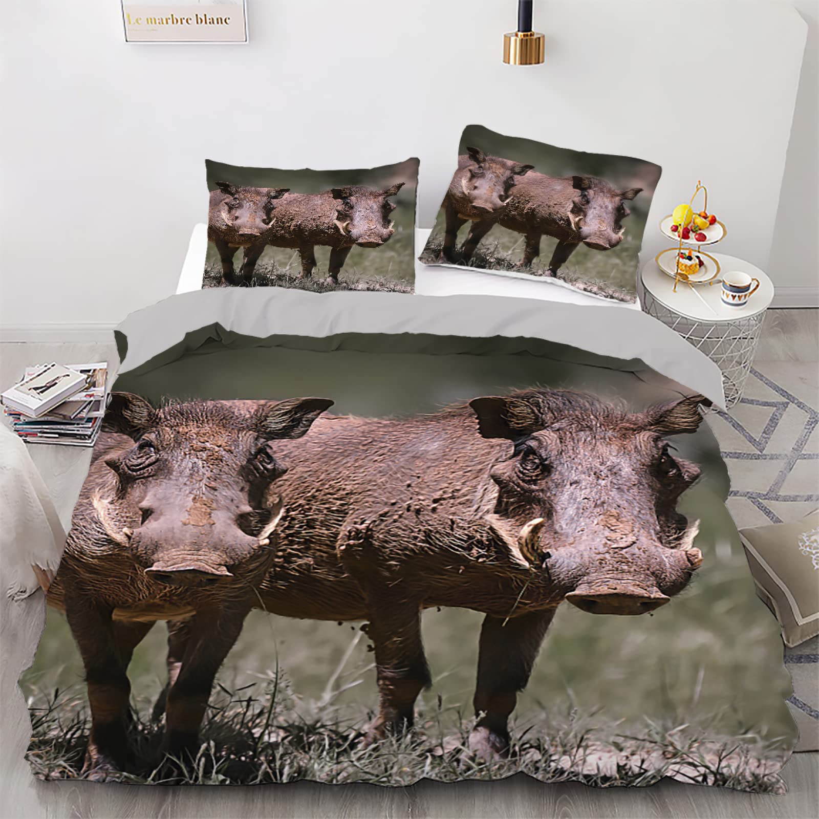 Housse de couette 160x200 cm au motif vache pour une chambre d'ado accueillante