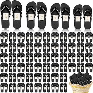 Unittype 72 Pairs Flip Flops Bulk for Wedding Assorted Size Sandals Pack Casual Slippers Flip Flops for Adults Women Men Wedding Bridal Shower Favors Hotel Travel Spa Pool Party Supplies