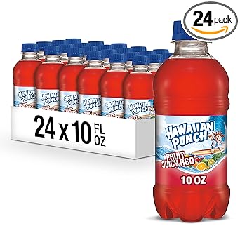 Hawaiian Punch Fruit Juicy Red Fruit Juice Drink, 10 Fl Oz Bottles, 24 Count (4 Packs Of 6), Ready-to-drink, On-the-go, Caffeine-free, Carbonation-free, Gluten-free, Excellent Source Of Vitamin C