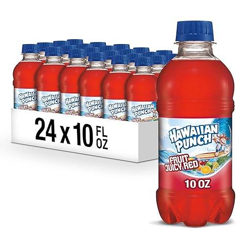 Hawaiian Punch Fruit Juicy Red Fruit Juice Drink, 10 Fl Oz Bottles, 24 Count (4 Packs Of 6), Ready-to-drink, On-the-go, Caffeine-free, Carbonation-free, Gluten-free, Excellent Source Of Vitamin C - Fruit Juicy Red - 10 Fl Oz (Pack of 24)