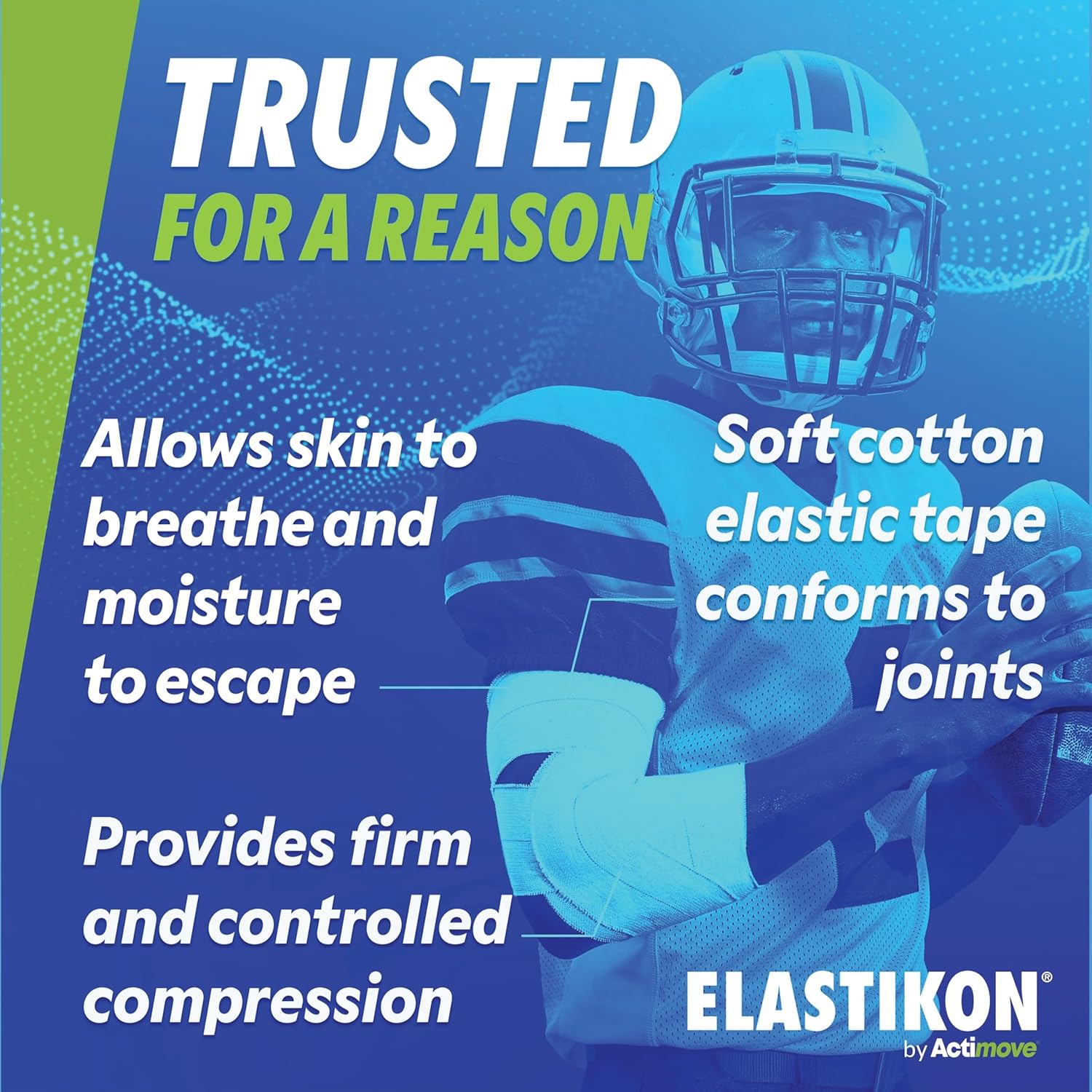 Elastic Athletic Tape - Provides Support for Sprains, Strains, Muscle Injuries - for Sport and Veterinary Applications - 1 in x 2.5 yd, 12 Rolls