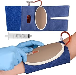 IV Practice Kit for Injection Training, Wearable Injection Pratice Kit for Venipuncture Practice, IV Injection/Insertion Practice Pad for Medical Education
