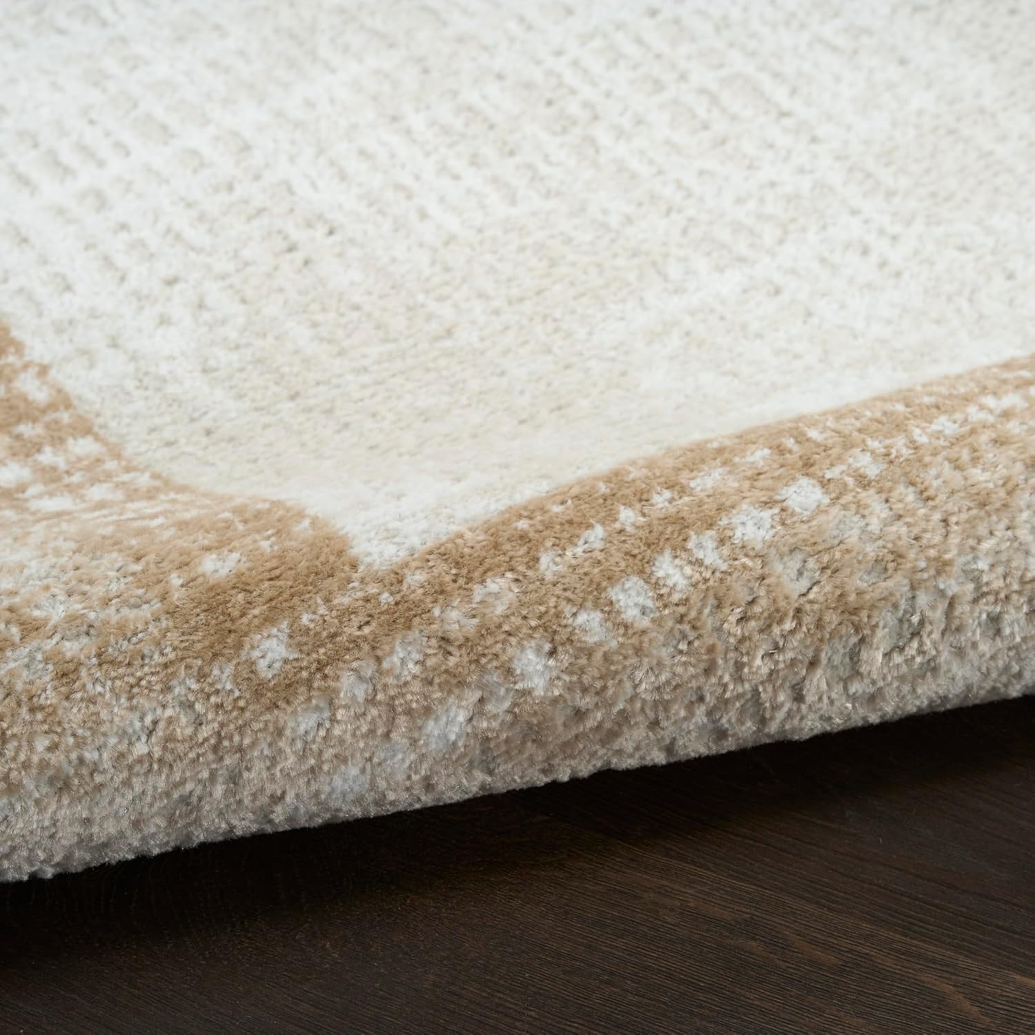 Nourison Home Dekor Ivory Beige 4' x 6' Area Rug - Easy Clean, Non Shedding, Bed Room, Living Room, Dining Room, Kitchen (4' x 6')