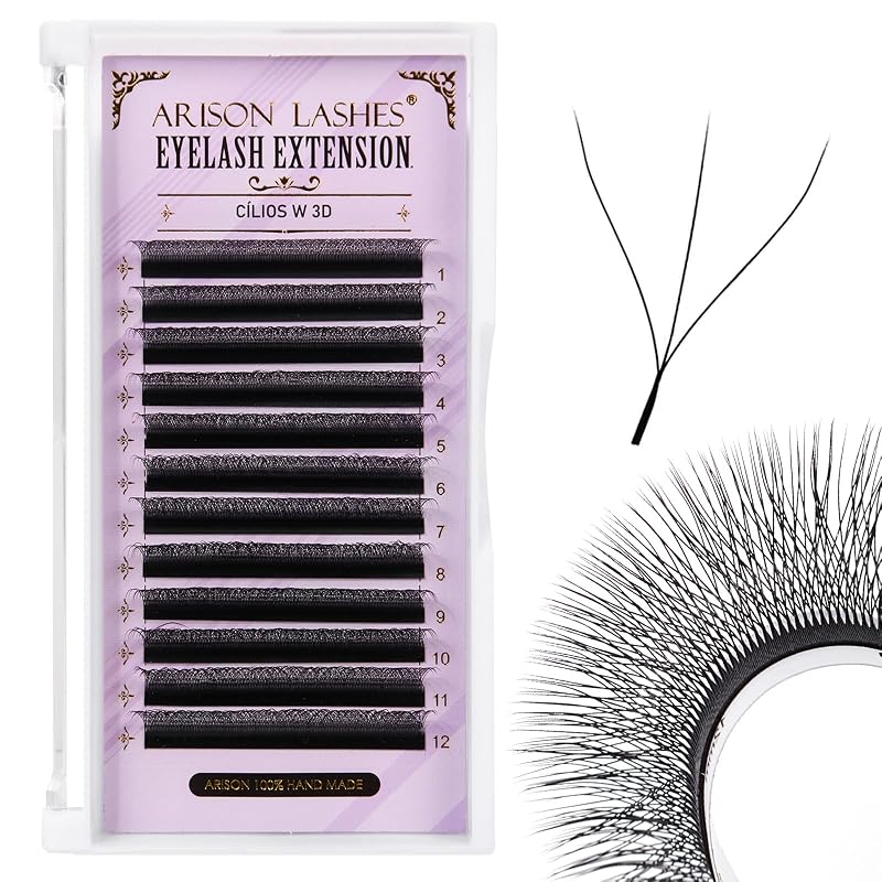 Extensão de cílios 3D W Shape ARISON LASHES, 0,07-C-11 mm