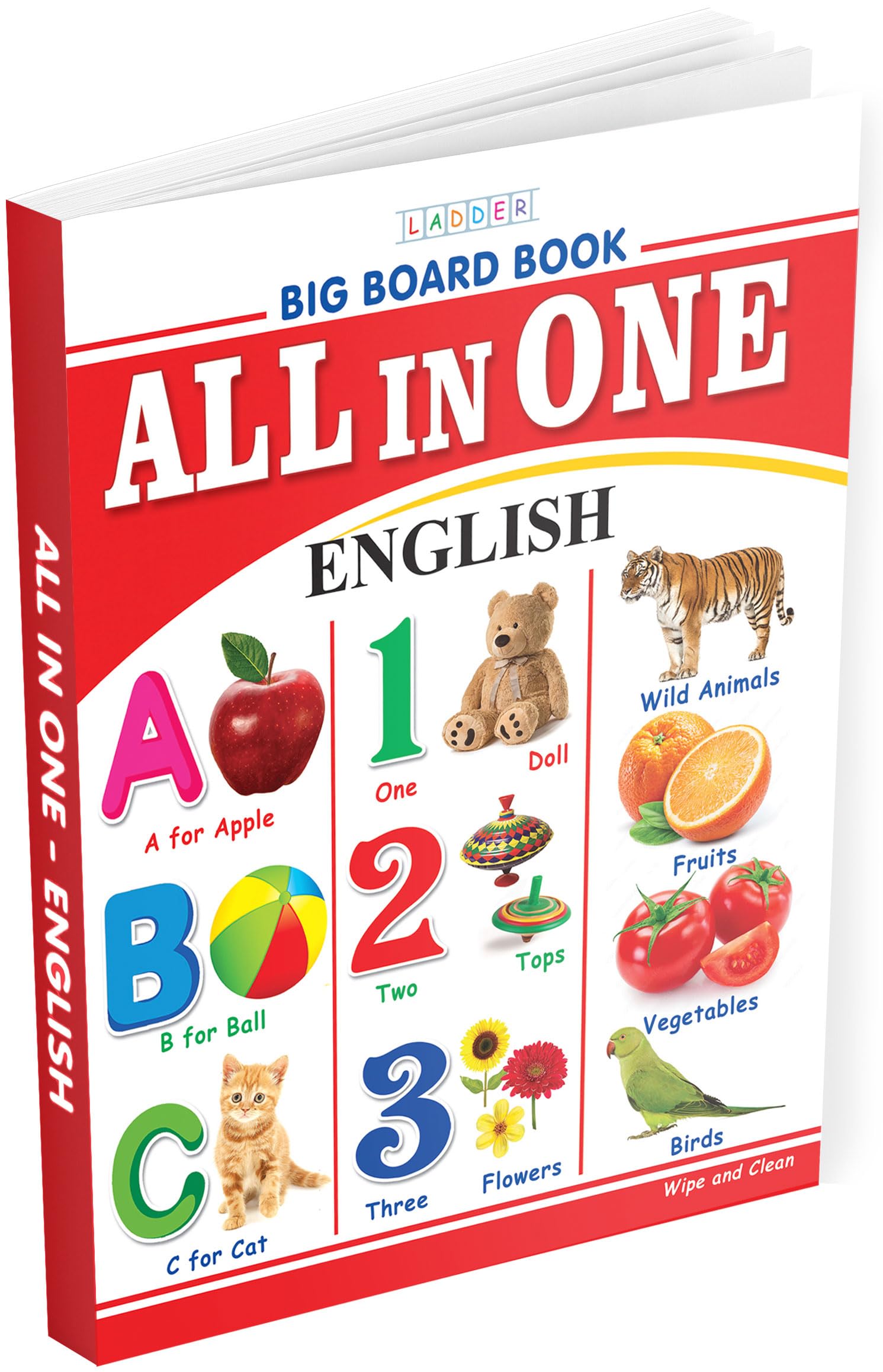 All in One English Big Board Book for Kids : Early Learning Picture Book for Childern of Age 2+ Years