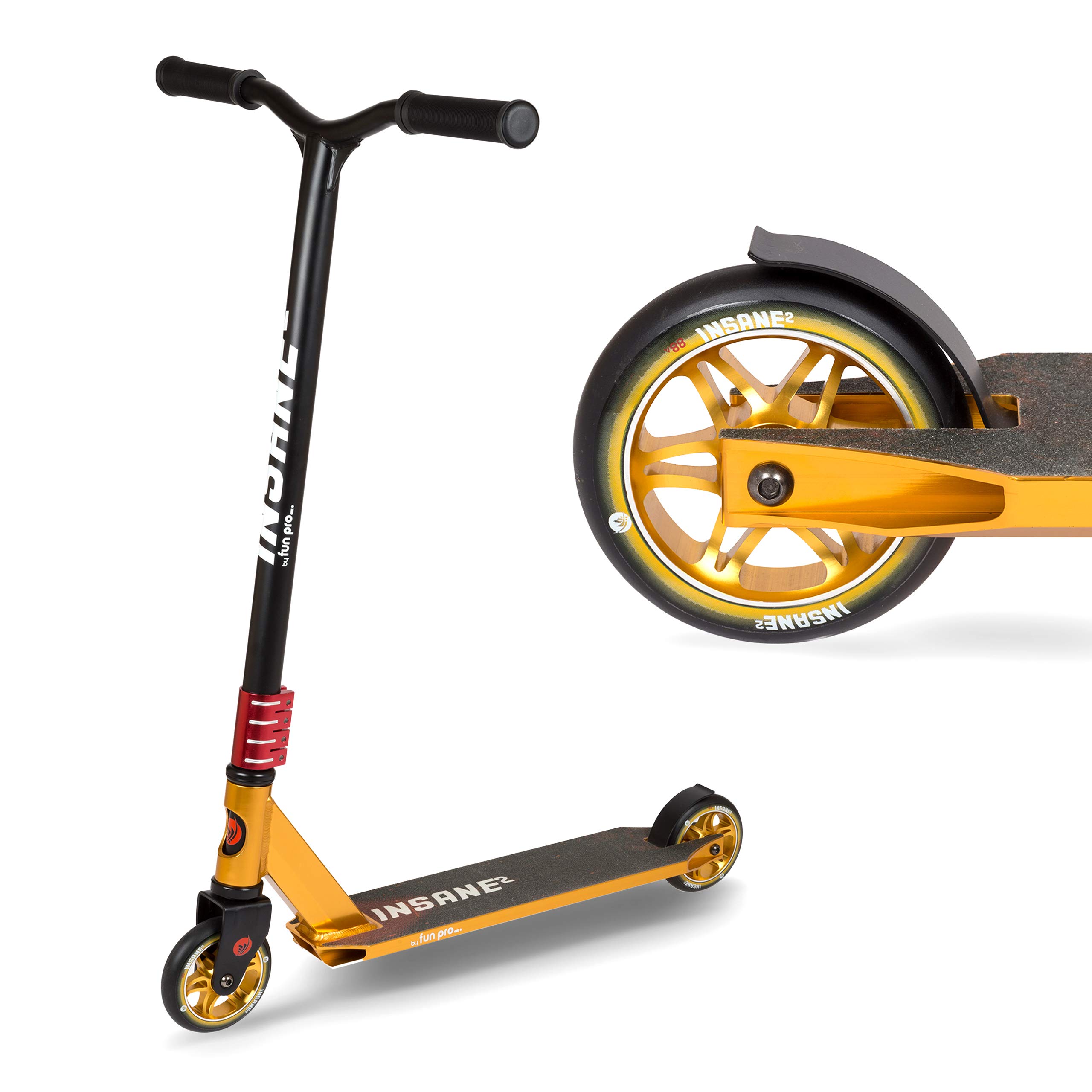 Trottinette Freestyle SPORTANA - Roues 100mm PU, Roulements ABEC 9 - Guidon 360° - Châssis Aluminium - Enfants/Adultes