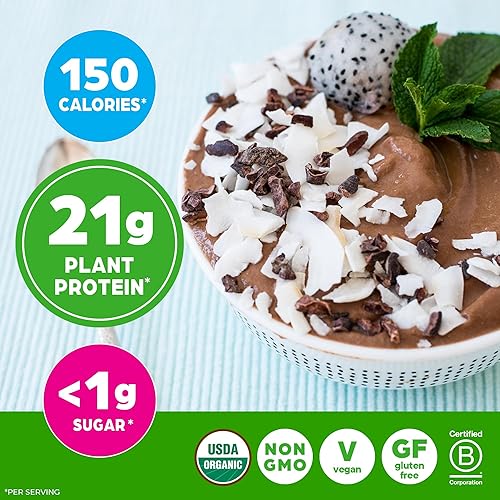Miniatura 6 de Orgain Proteína en polvo orgánica a base de plantas, dulce de azúcar cremoso de chocolate - 21 g de proteína, vegano, bajo en carbohidratos netos,