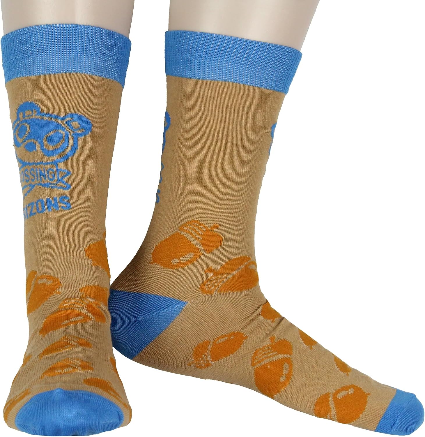 Animal Crossings Socks 2 Pair Animal Crossings New Horizons Character Knit Men's Crew Socks Fits Men's Shoe Size 8-12 image 2