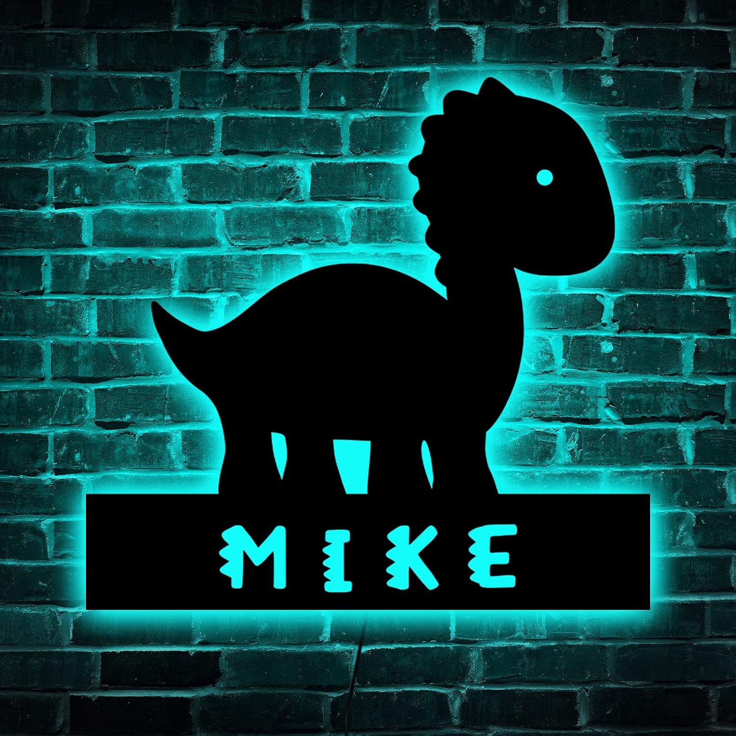 Custom Wooden Dinosaur LED Lamp, Personalized Name 3D Illusion Lamp, Smart Touch & Remote Control Bedroom Decorations Toys Gifts for Men, Women, Kids