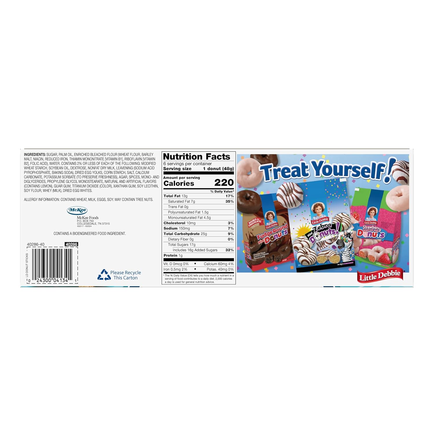 Little Debbie Donut Sticks, 36 Individually Wrapped Donut Sticks (6 Boxes)