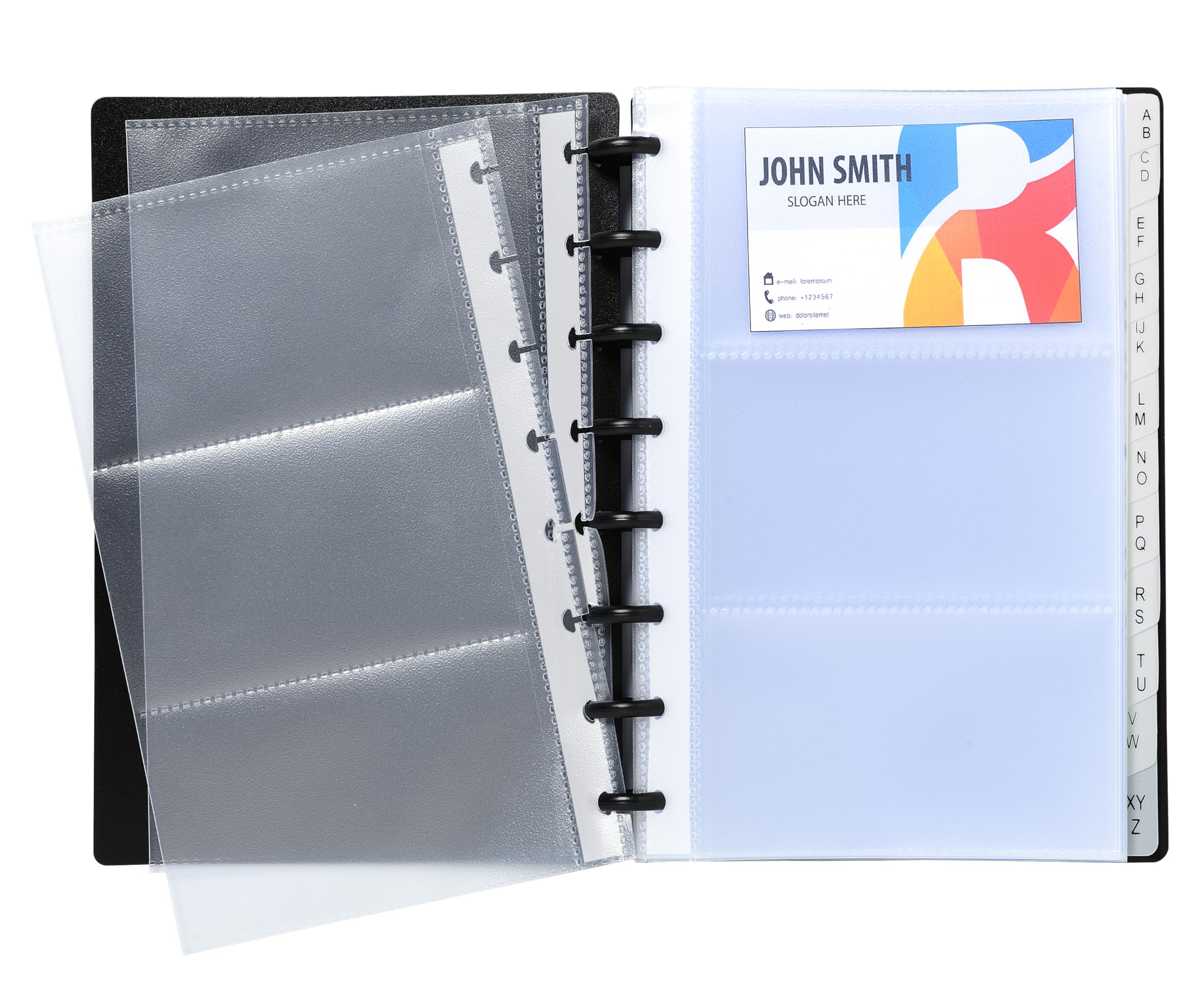 Exacompta, Ref 86111E, Box of 100 Refills for Removable Business Card Holders with Rings (Ref 75151E) - Image 3