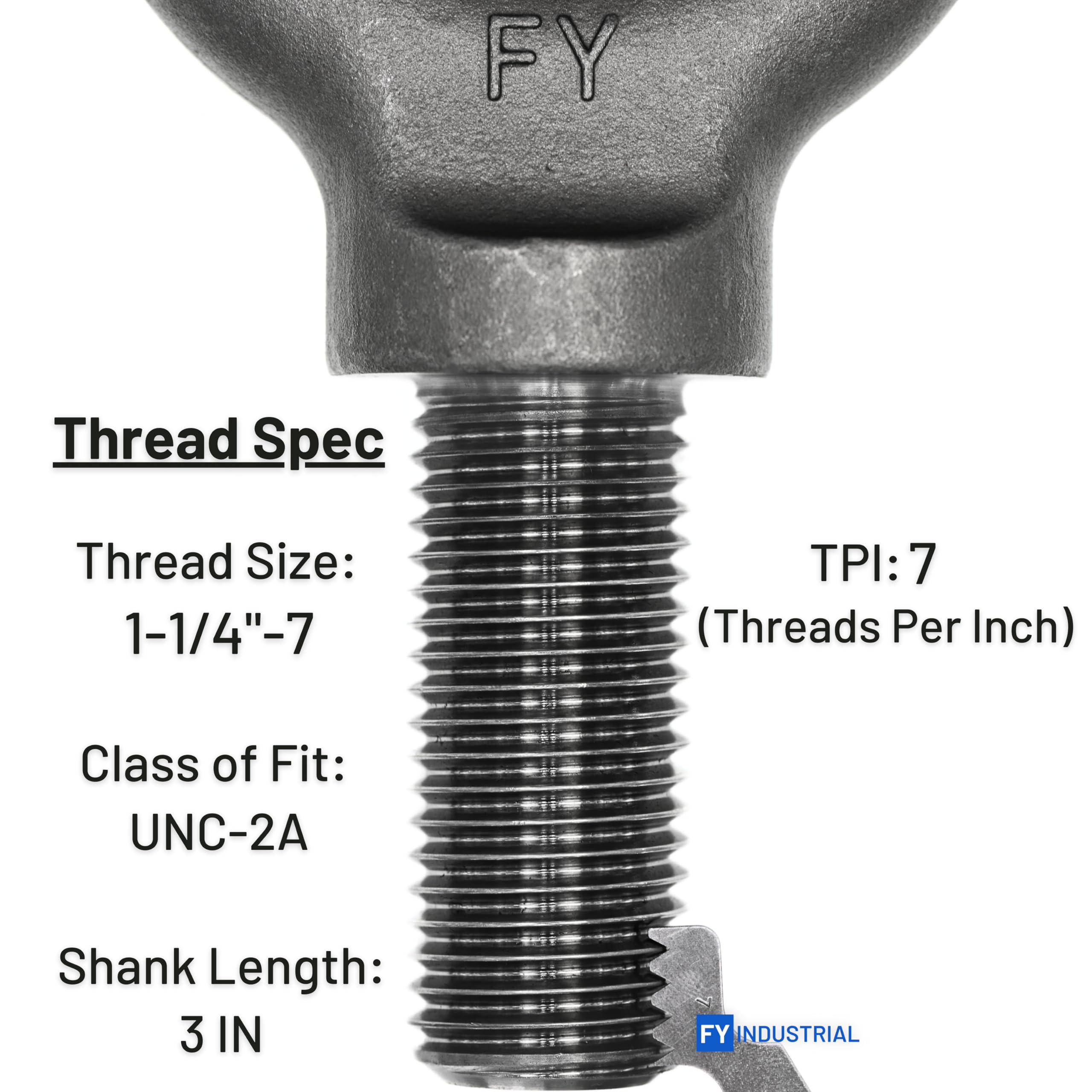 Amazon | リフティングショルダーアイボルト 1-1/4インチ-7 x 3インチ