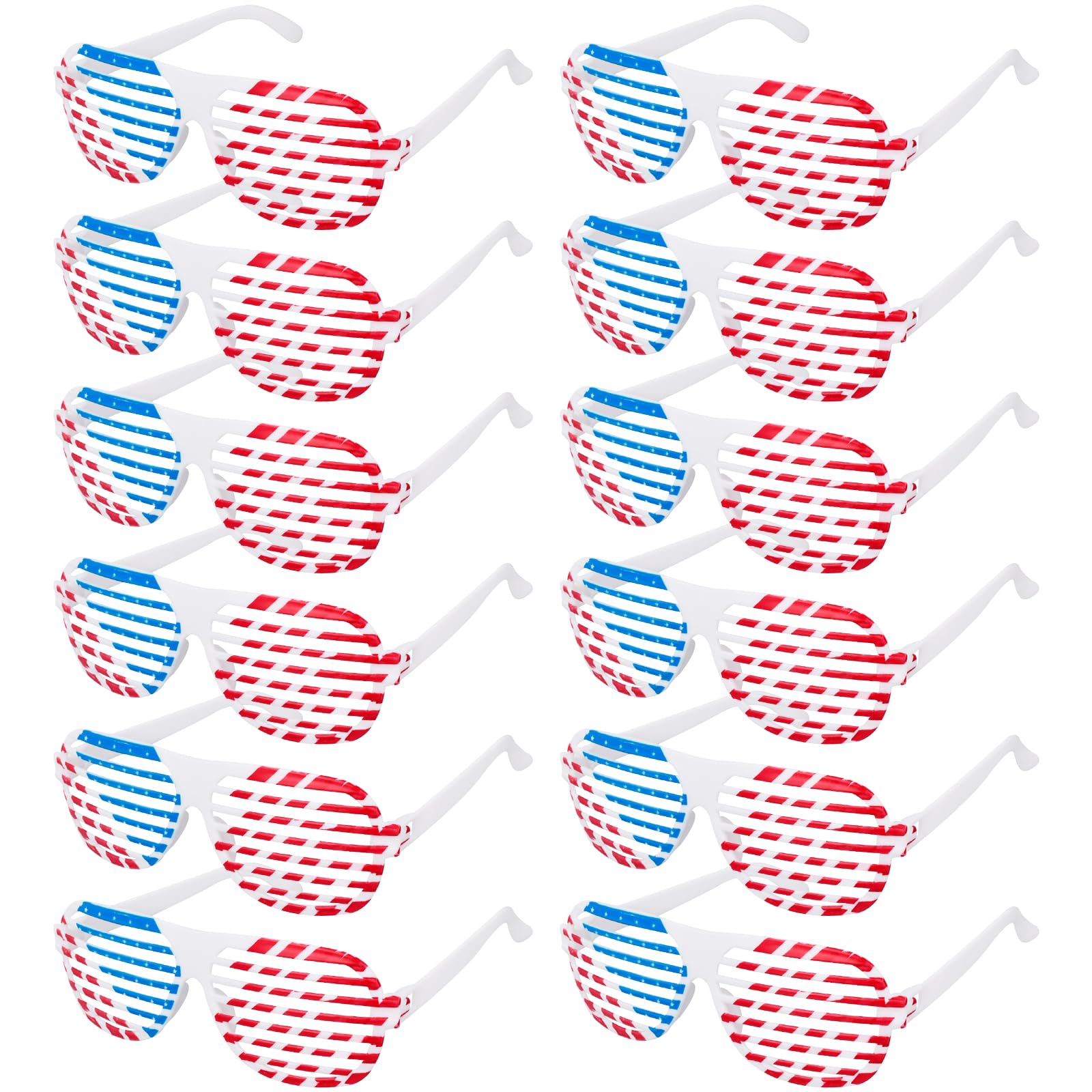 CaseTank 4th of July Decorations, 4th of July/Fourth of July Accessories Memorial Day Patriotic American Flag Sunglasses 3PCS