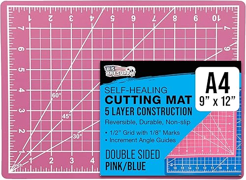 Miniatura 8 de U.S. Art Supply 9 x 12 pulgadas, color verdenegro, profesional, autocuración de 5 capas, de doble cara, duradera, antideslizante, ideal para álbumes