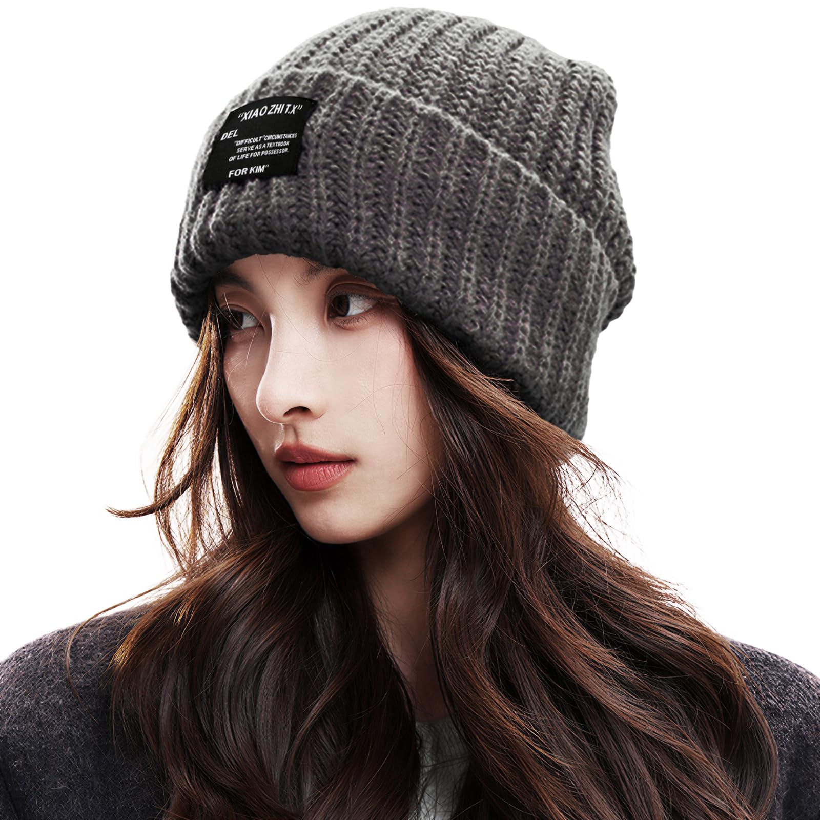 [Looti] ニット帽 メンズ レディース 秋冬 防寒 【大きいサイズの究極選択 極厚毛糸で断熱&保温】伸縮 抗菌防臭 肌に優しい 小顔見え フリーサイズ 通勤 通学 シンプル