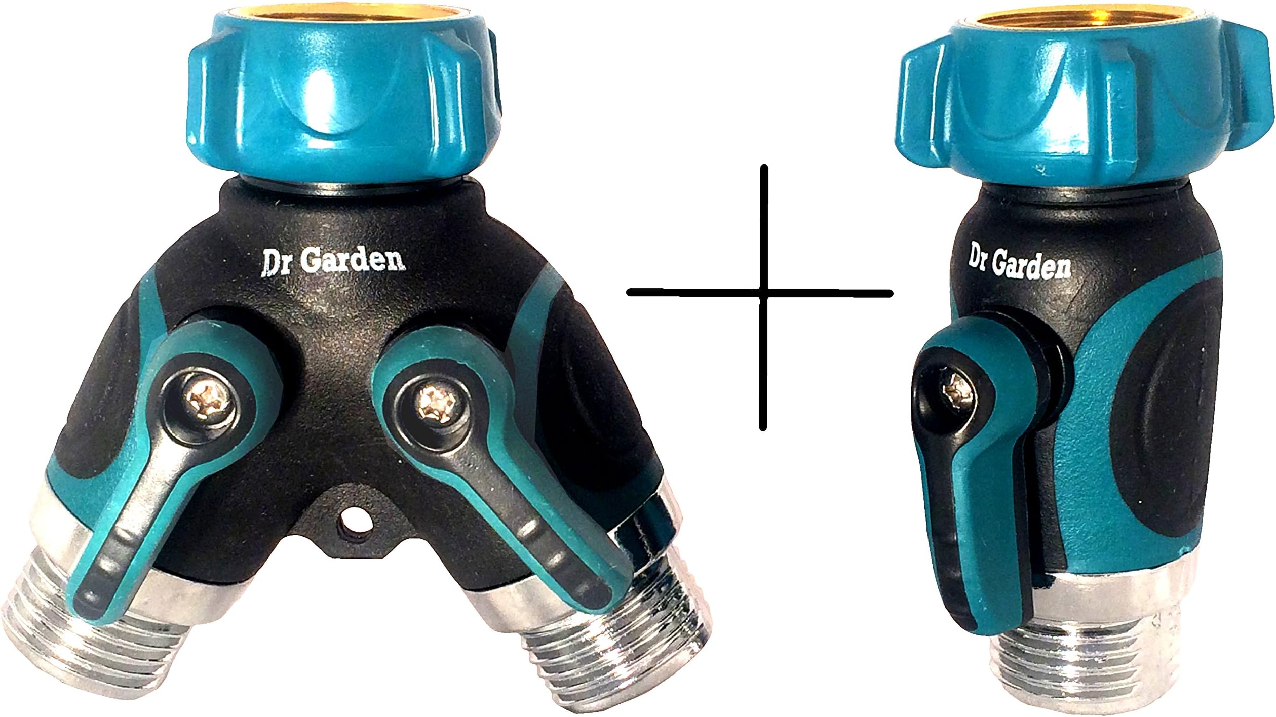 2 Way and 1 Way Garden Hose Splitter Kit | Water spigot splitter and shut off valve - 365 day guarantee