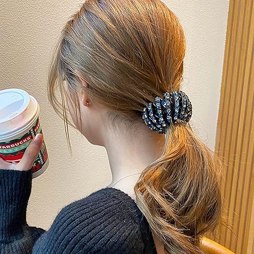 Miniatura 2 de Hair PinsSatin Hair Clip forFrench Barrette  Metal Hairpin Zabernim Birds Nest Magic Hair ClipSparkling Crystal Stone Zabernim Hair Holder Zabernim