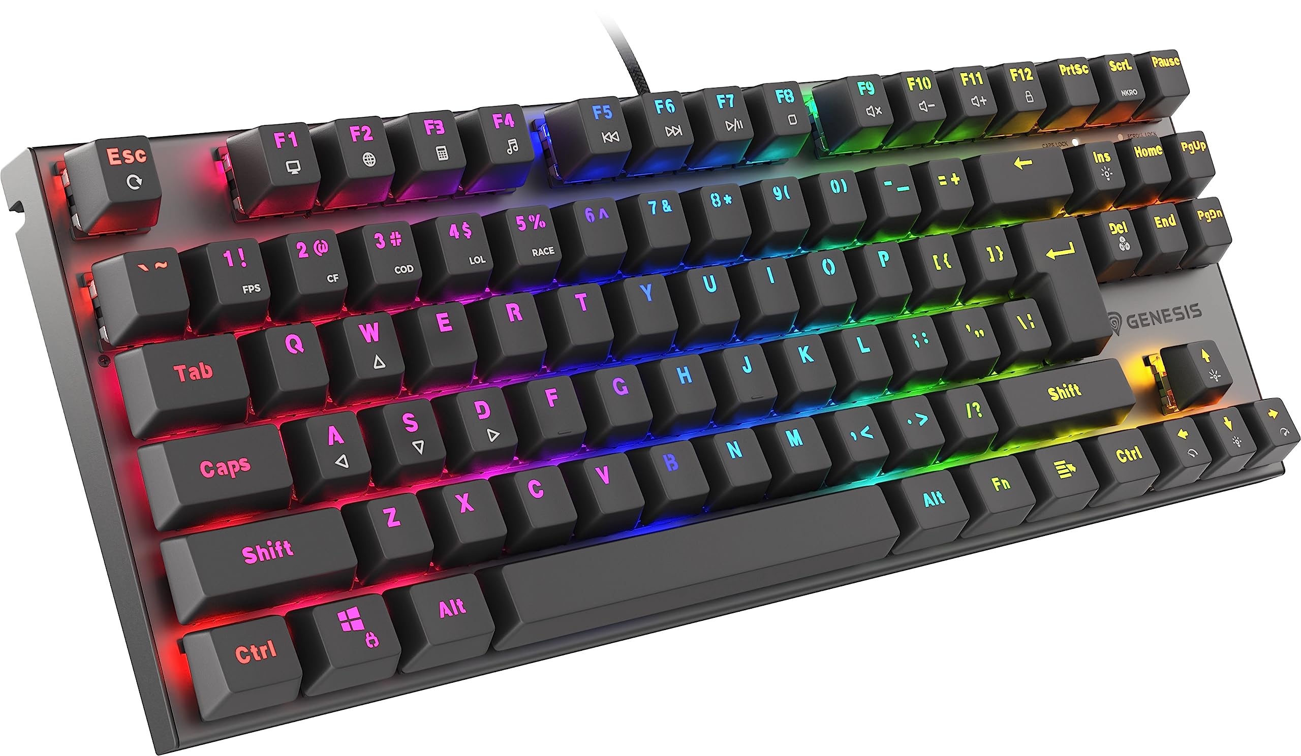 Genesis Thor 303 TKL US Illuminazione RGB Meccanica Red Switch Hot Swap