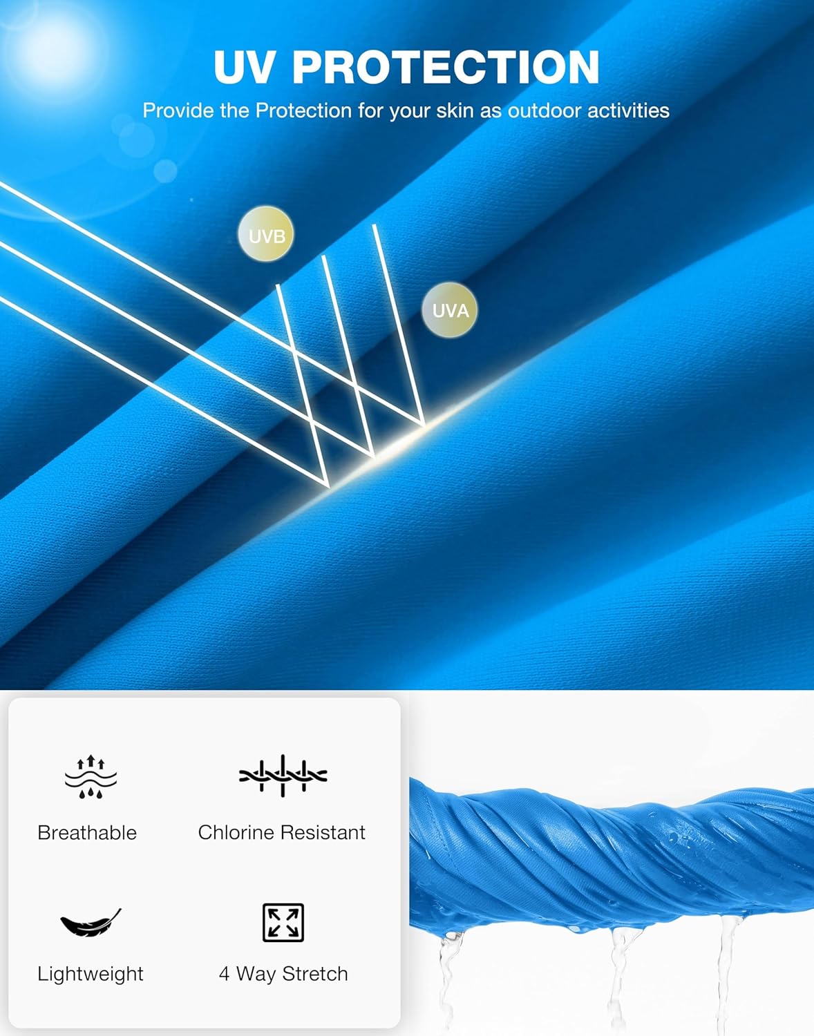 Viodia Women's 9" Long Swim Shorts Modest Swimsuits Bathing Suit Knee Length Bermuda Board Shorts for Women with Pocket - Image 7