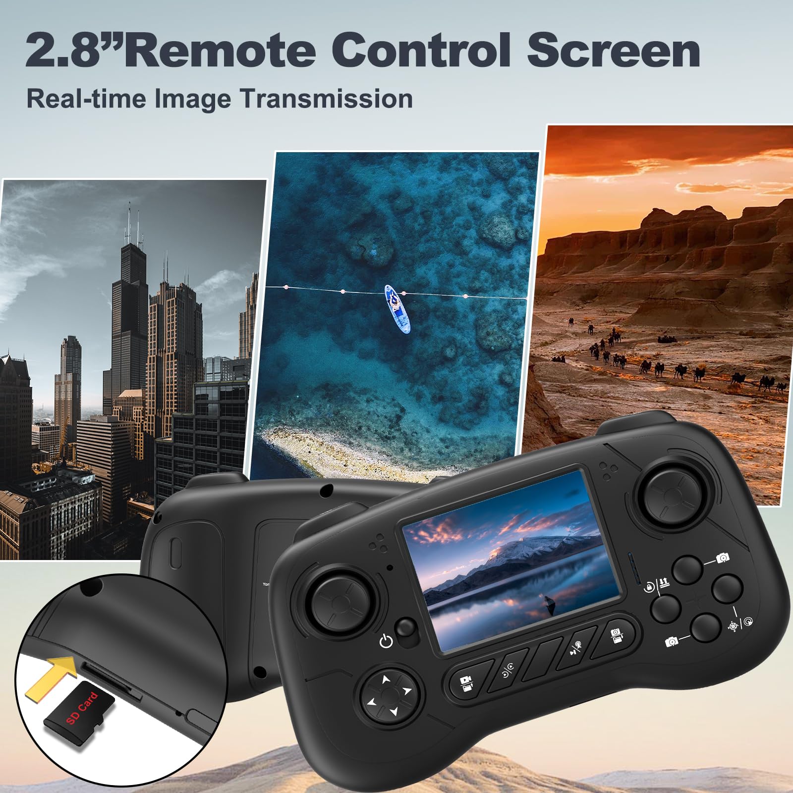 F179 Drone con Camera 1080P, Motori Brushless, Evitamento Ostacoli & WIFI, Volo Waypoint, Traiettoria, 3D Flip, Posizionamento Flusso Ottico, Lente 90°, Portatile per Adulti/Bambini/Principianti
