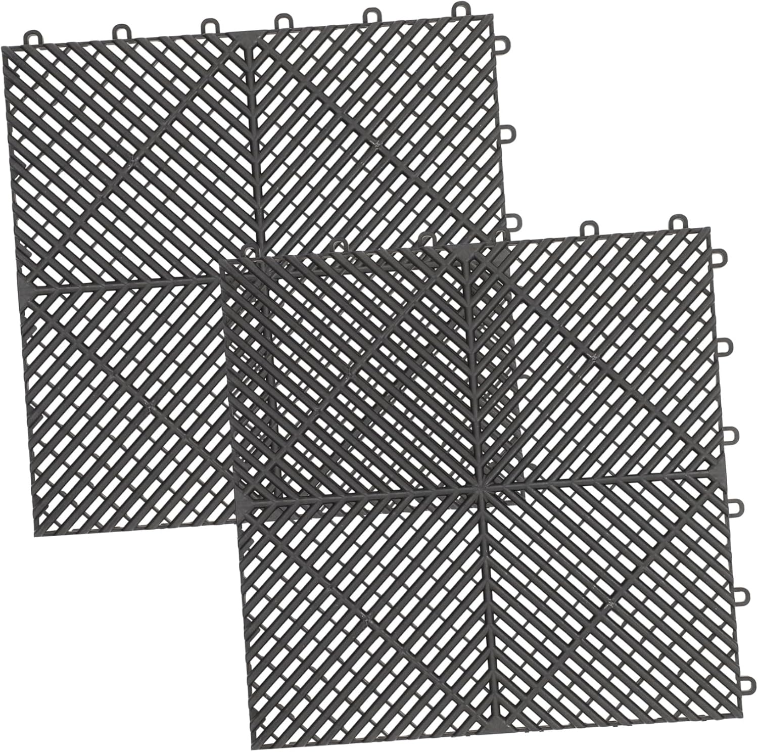 Cabilock 2Pcs Non Slip Interlocking Floor Mats for Car Wash Pool Shower Drainage Tiles with Cushioned Design for Surfaces for Indoor Outdoor Use