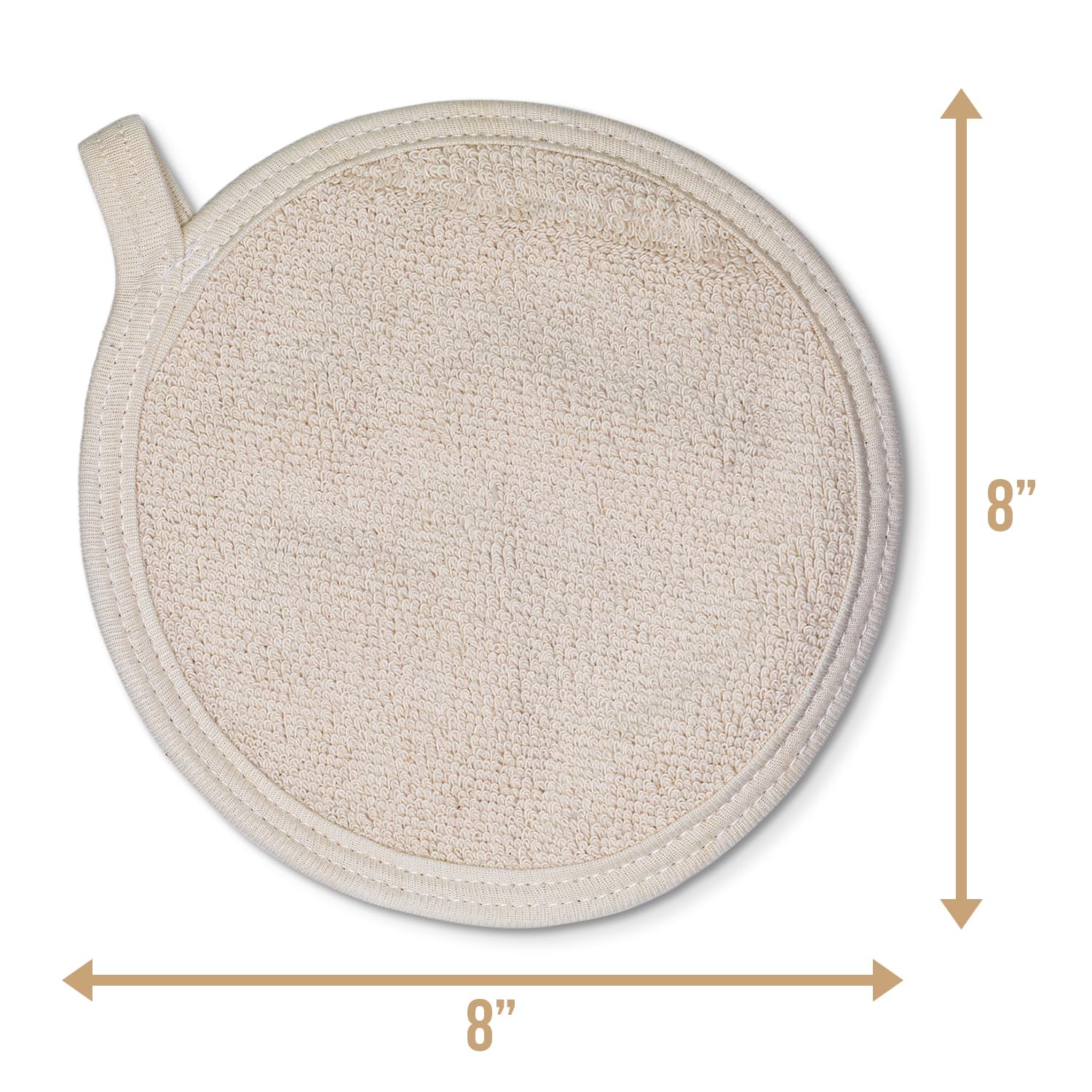 Topflappen und heiße Pads aus 100 % Baumwolle, 20,3 cm, hohe Hitzebeständigkeit, hergestellt in Amerika (natürlich), 2 Stück