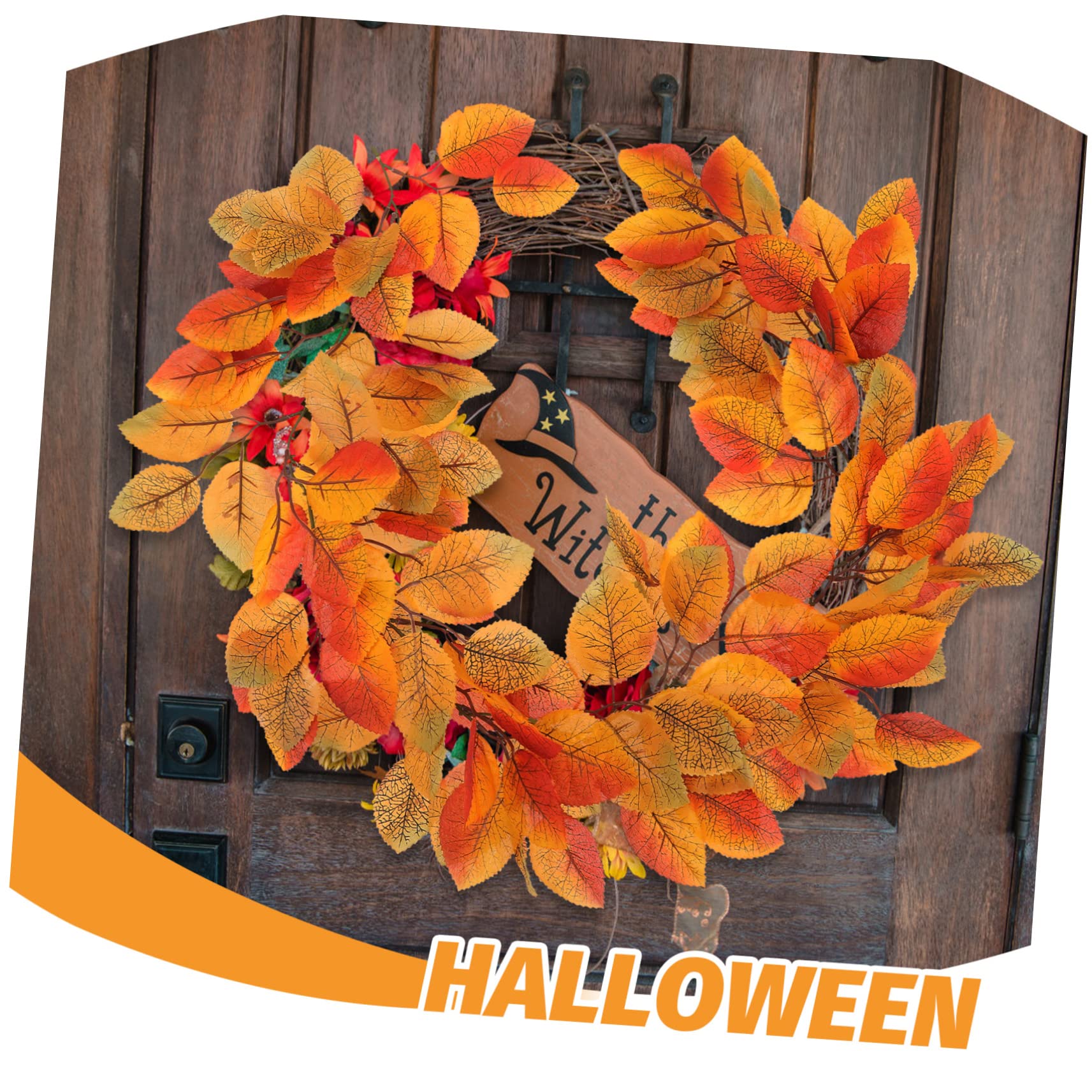 TOPBATHY 3st Dekoratives Rattan Thanksgiving-türkranz Künstliche Girlande Aus Ahornblättern Girlande Aus Magnolienblättern Herbstlaub Herbst Magnolienblatt Herbstblätter Plastik
