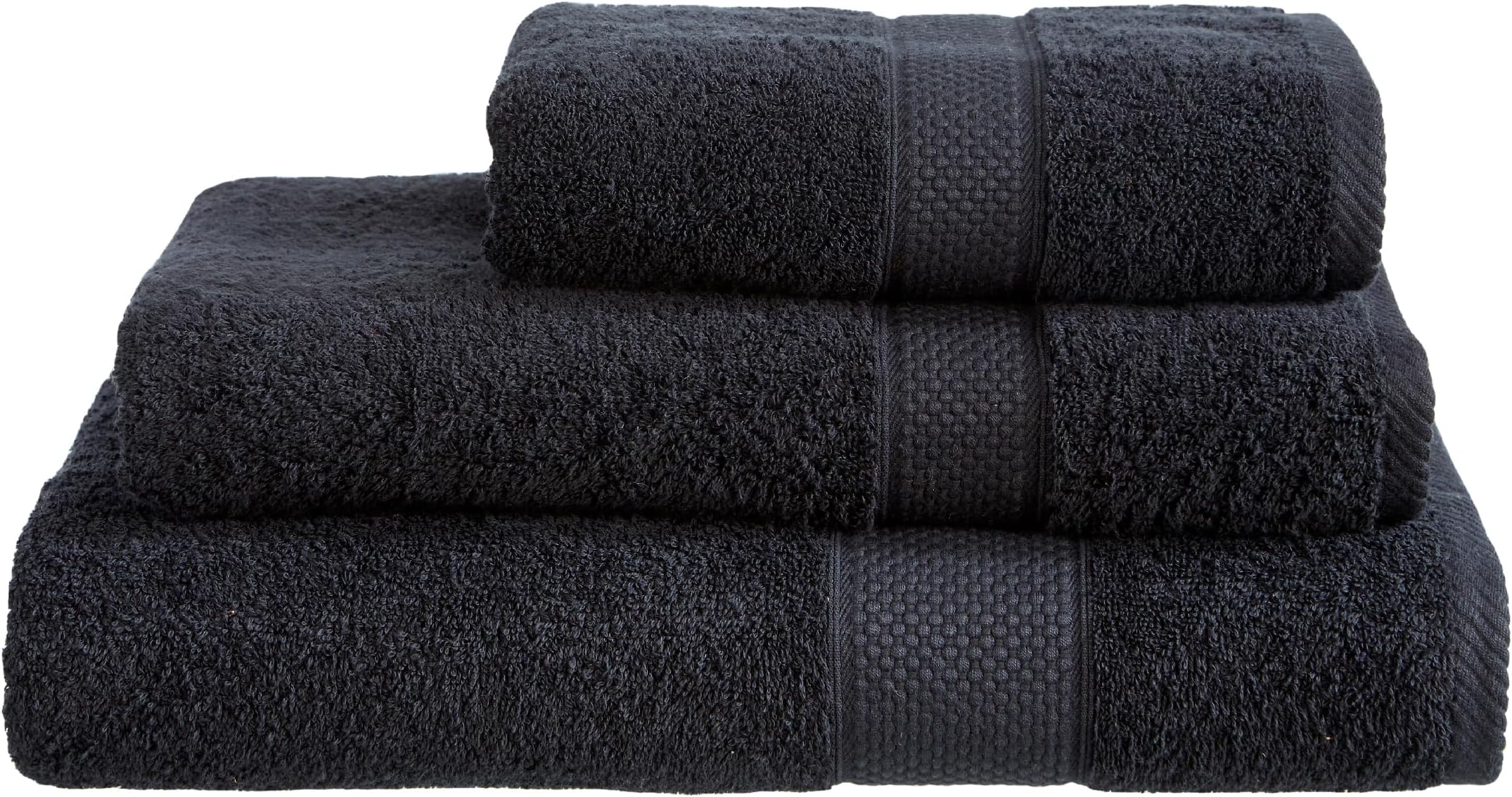 Linens Limited - Hand Towel for Bathroom and for Kitchen, Great as Face Towel, Guest Towel, and More, Turkish Cotton, Soft and Luxurious, Super Absorbent, Machine Washable (Black)