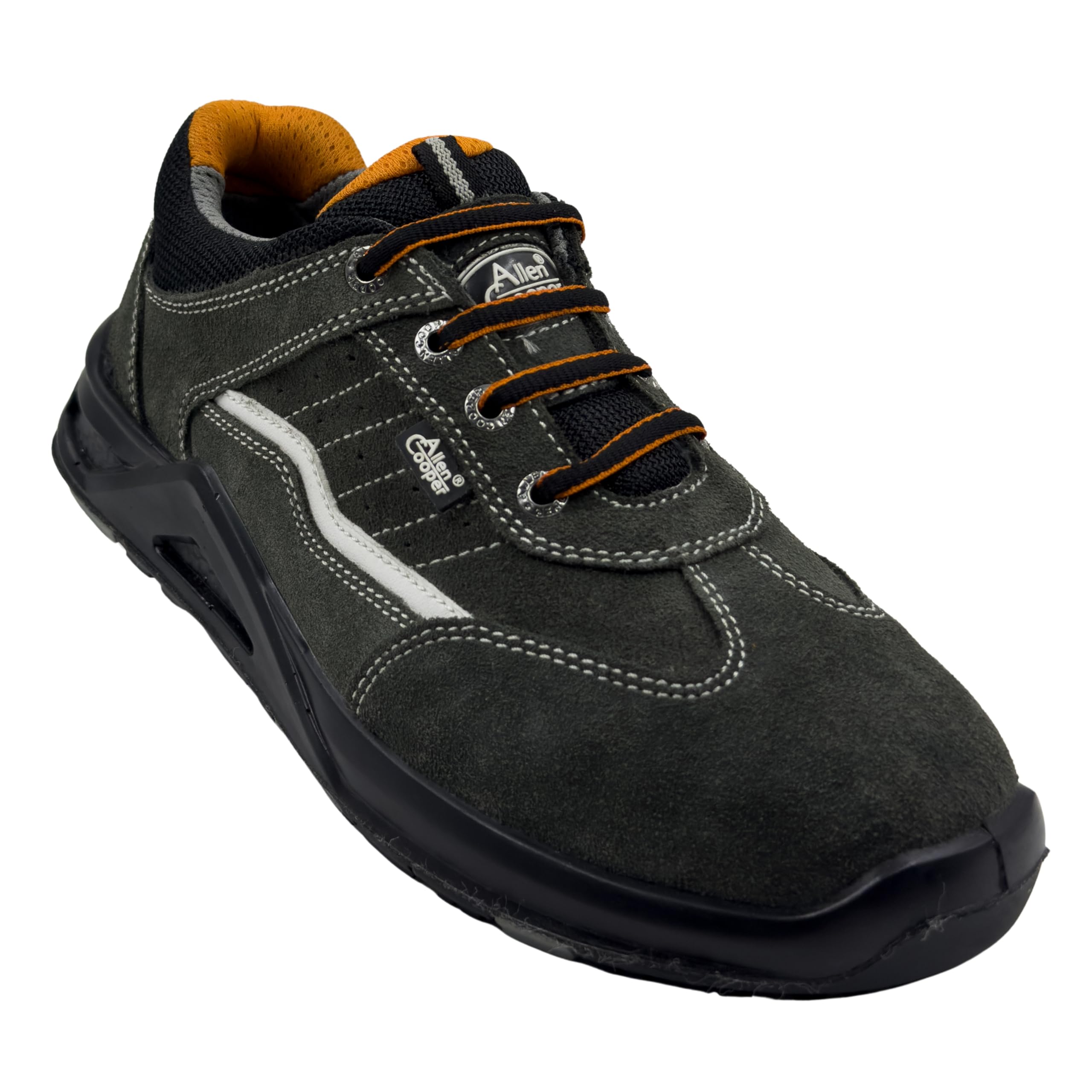 Allen Cooper Safety Shoe ACL 3685 | Heat Resistance upto 300°C, Nitrile Rubber Sole, Leather Upper with 3M Reflector, 200J Steel Toe | Size 09 UK/INDIA-image-31