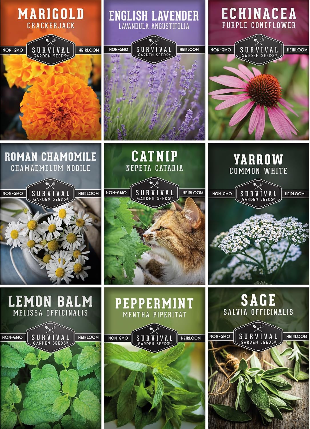 Medicinal Tea Herb Seeds for Planting | 9 Varieties - Survival Garden Seeds