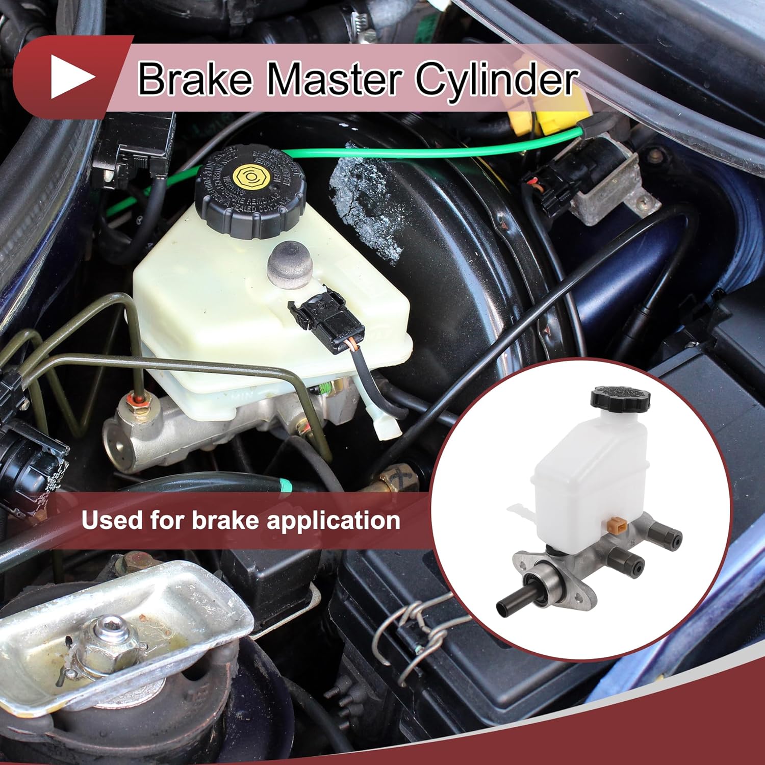 Brake Master Cylinder with Reservoir No.585102H000 for Hyundai Elantra 2006-2010 Hydraulic Master Cylinder Aluminum Alloy,Plastic 1 Pc