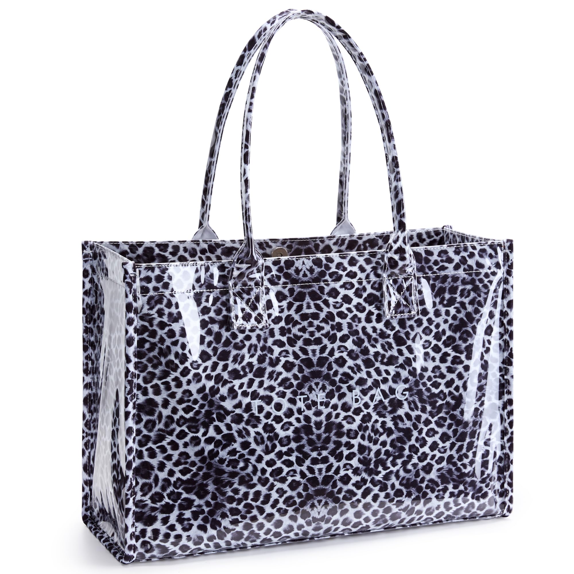 KALIDI PVC Tote Bag Women’s Kraft Paper Work Handbags Purses with Top Handle