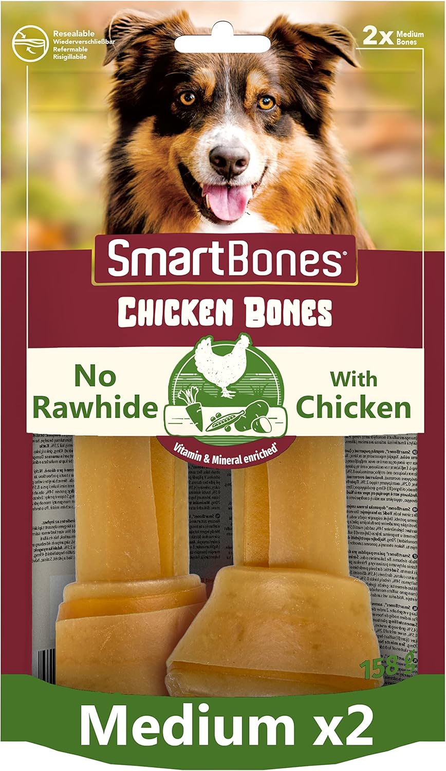 SmartBones Medium Chicken Bones RawhideFree Chewy Treats for Dogs
