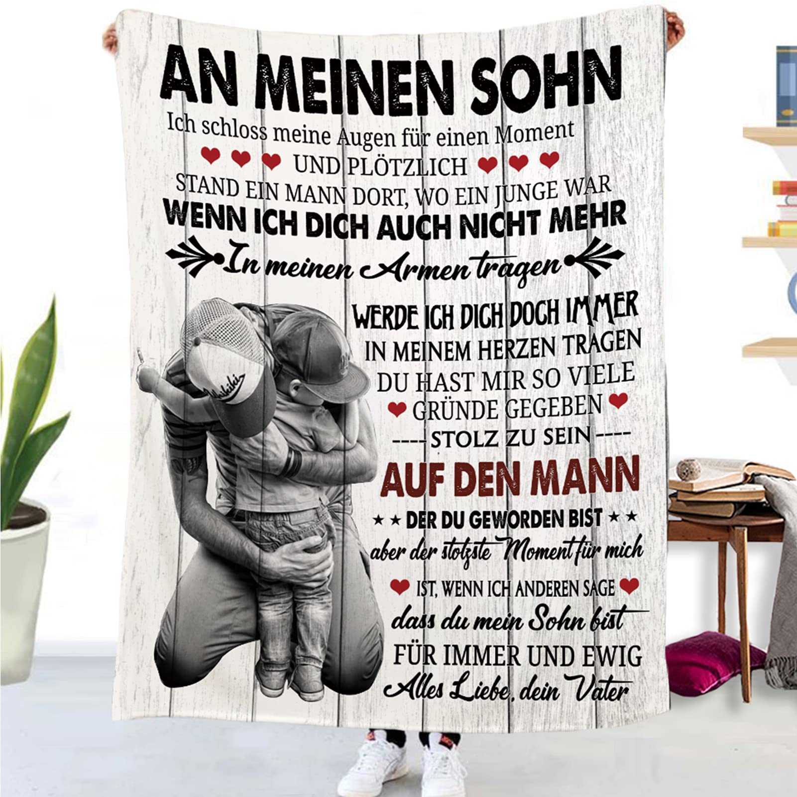 Yuboo Decke Für Tochter – Extra Groß 152x203 Cm, Weich, Mit Schmetterlingsdruck, Perfekt Als Geschenk Von Mama