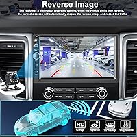 Vista 5 de Estéreo de coche de doble DIN, radio de pantalla táctil de 7 pulgadas con CarPlay Android Auto Reproductor multimedia para coche, espejo Link